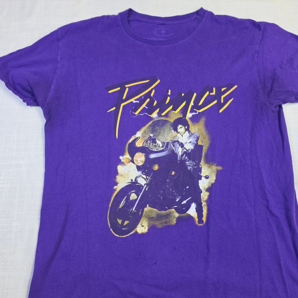 Prince Purple Rain Graphic T-Shirt Mens Large Purple Estate Official Approved